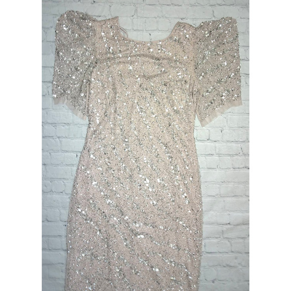 Adrianna Papell Women's Short-Sleeve All Over Sequin Gown, Size 6 - Picture 2 of 7